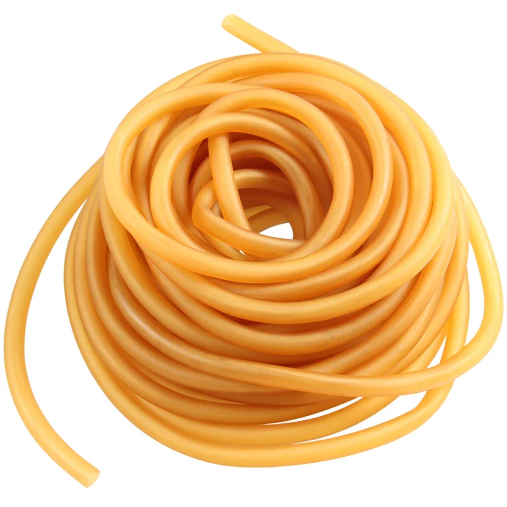 1-6Meters Yellow Rubber Band OD 5mm-29mm ID 2mm-25mm Latex Hose High Elasticity Tourniquet Elastic Hose Pulse Pressure Band