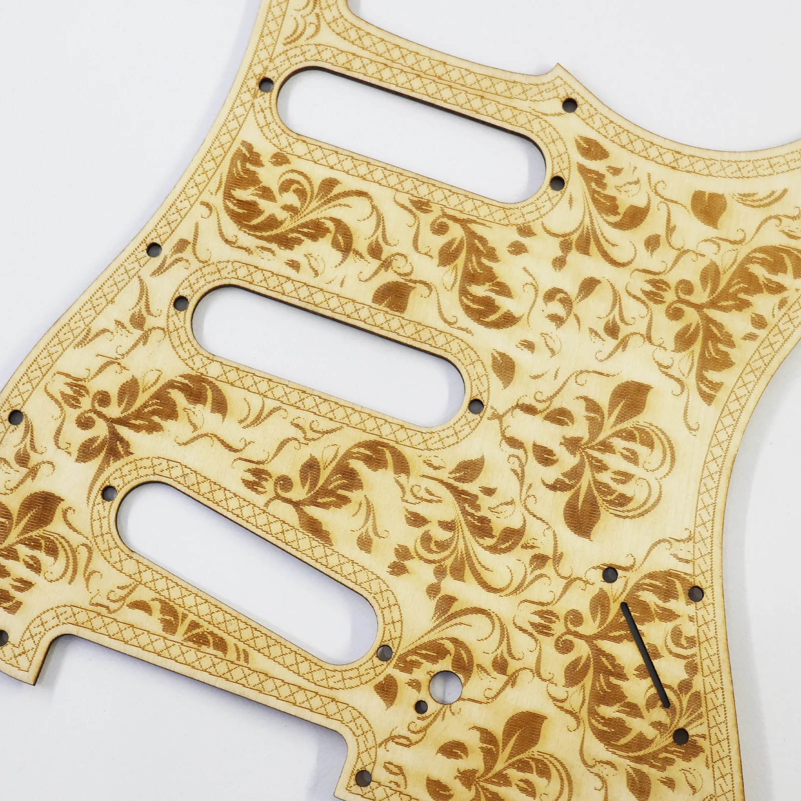 Phrilam Linden Wood ST SSS/HSS/TL Electric Guitar Pickguards   With Decorative Patterns