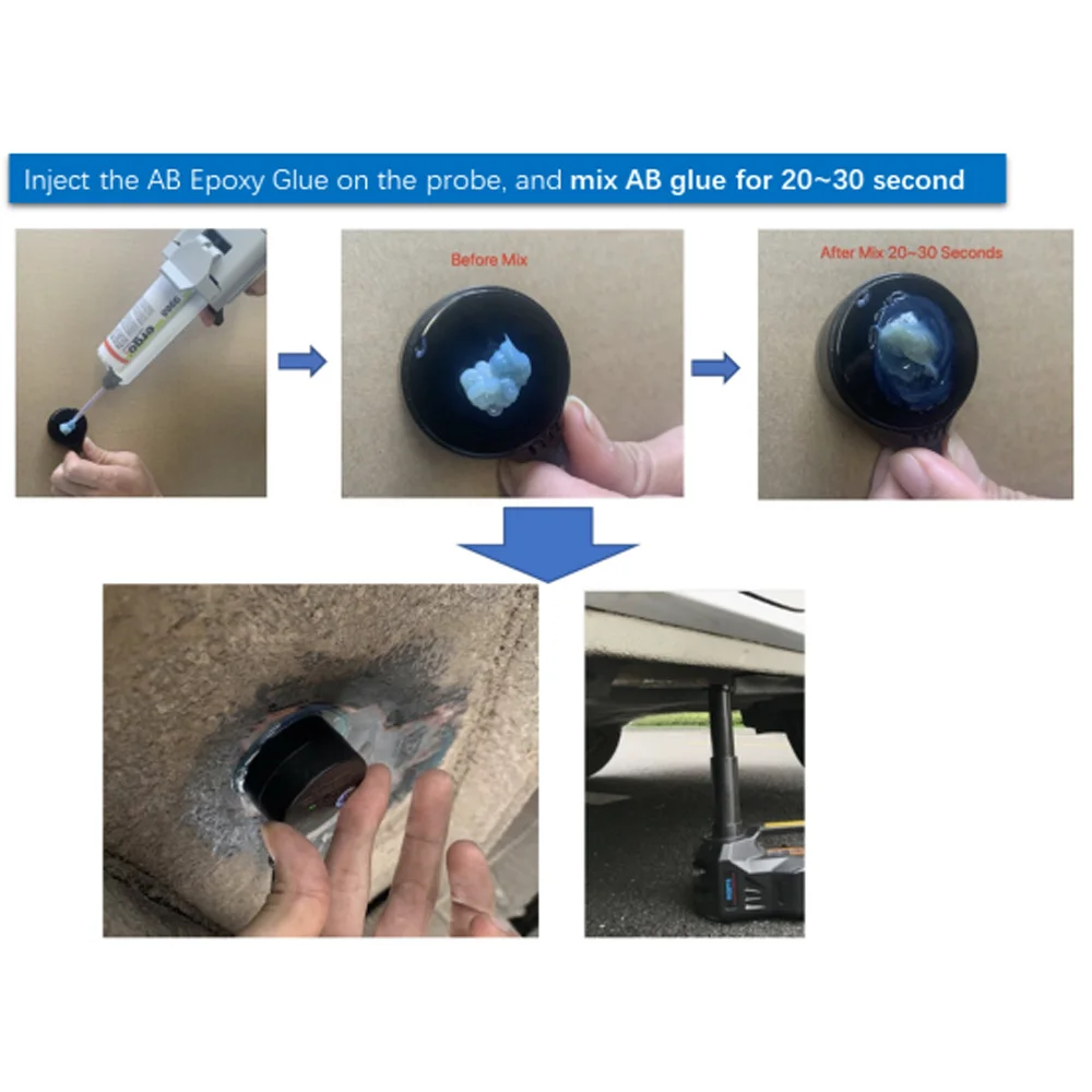 Sensore di livello carburante ad ultrasuoni Sensore di livello carburante senza contatto Configurazione app mobile Bluetooth per indicatore di