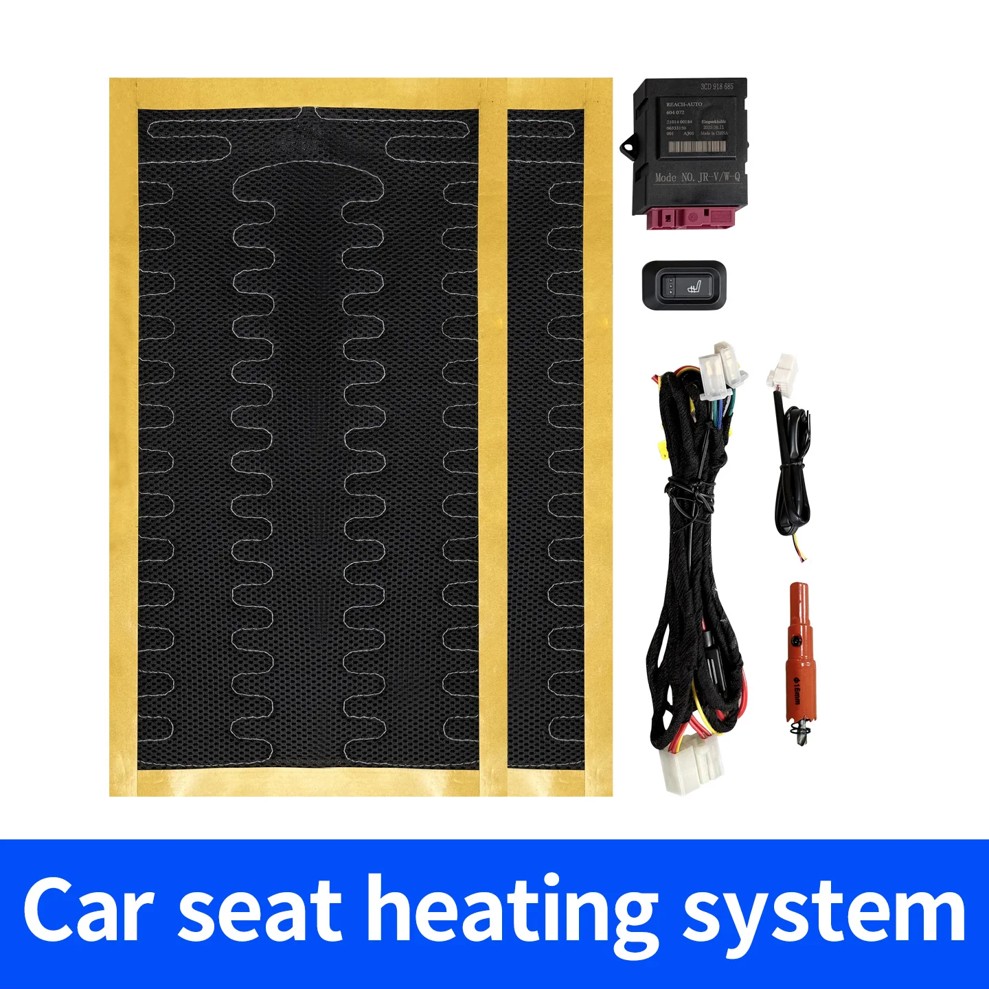 

Универсальный встроенный комплект обогрева автомобильного сиденья, грелка из легированной проволоки 12 В, 3-позиционный регулируемый переключатель обогрева