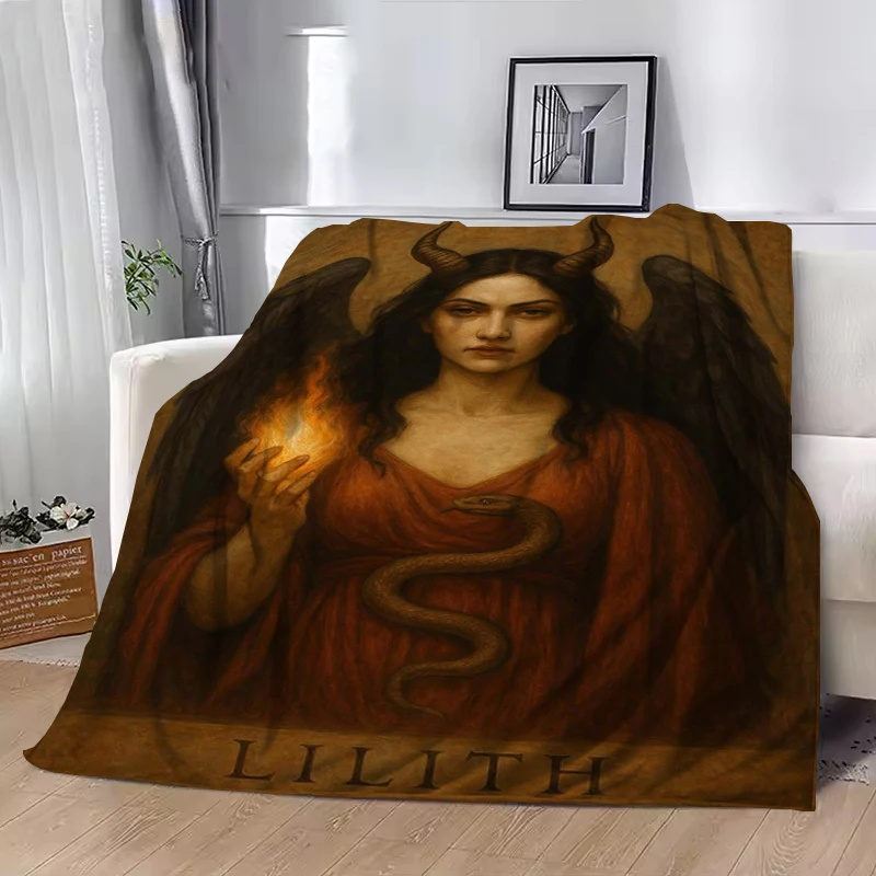 

1PC Greek Goddess Hecateblanket Sofa Quilt Camping Throw Blankets Luxury Blanket Famous Designer Soft Plaid With Print Throwing