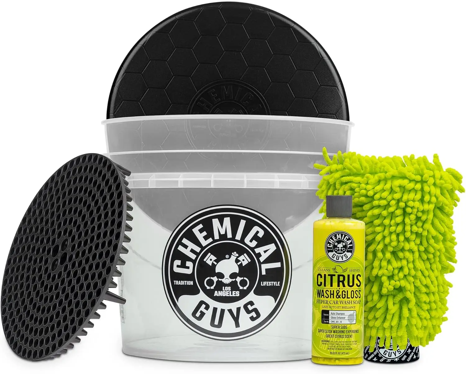 

Scratch-Free Car Wash Bucket Kit with Dirt Trap, Mitt, Lid & Soap for All Vehicles