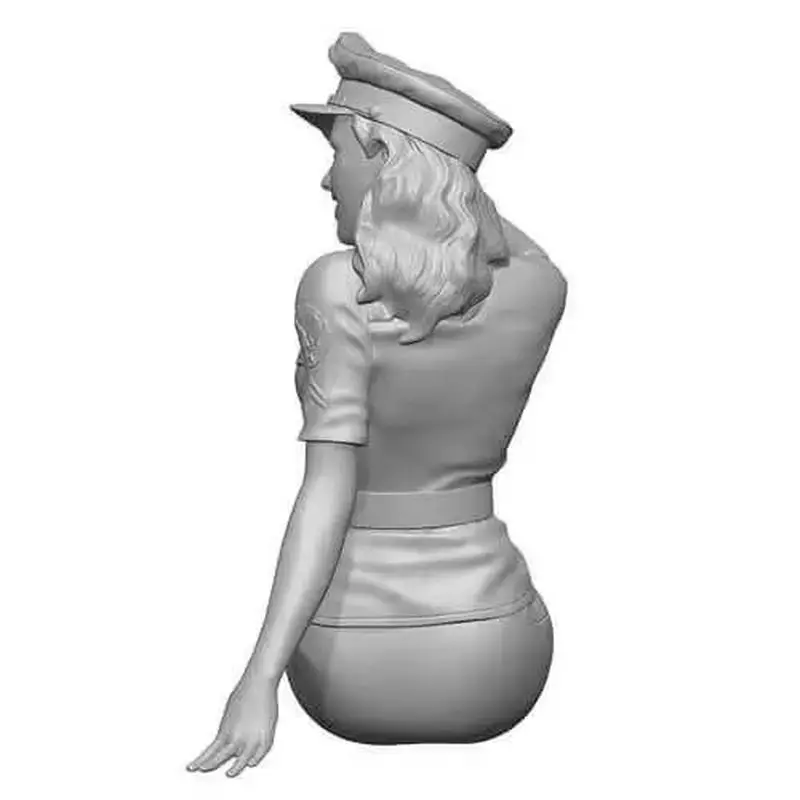 Figurine soldat féminin de la seconde guerre mondiale, modèle en résine ventuse Gk, Micro Miniature, modèle blanc imprimé en 3d, jouet, Kit non assemblé et non peint, 1/16
