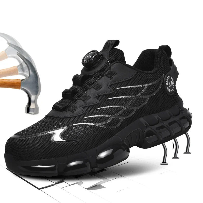 

New type of safety shoes for men, anti-crush and anti-puncture fashionable sports shoes, casual protective boots for men