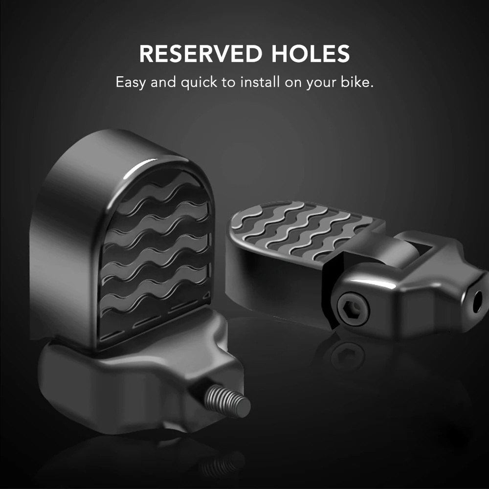1 par de pedales traseros para bicicleta, reposapiés de diseño plegable, estriberas para bicicleta eléctrica antideslizantes y duraderas, pedales traseros para bicicletas de montaña