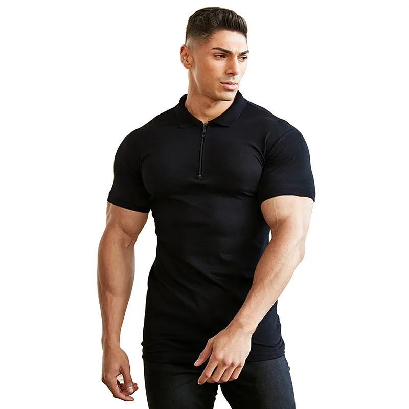 

2024 Men's street fashion breathable polo shirt, plain knitted base shirt, suitable for summer daily life and parties