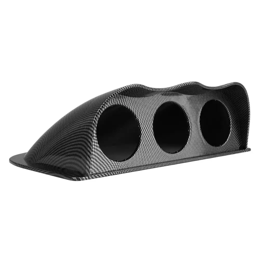 Car Gauge Meter Pod Triple Dash Installation Bracket Plastic 52mm Dashboard Holder for Versatile Vehicle Use