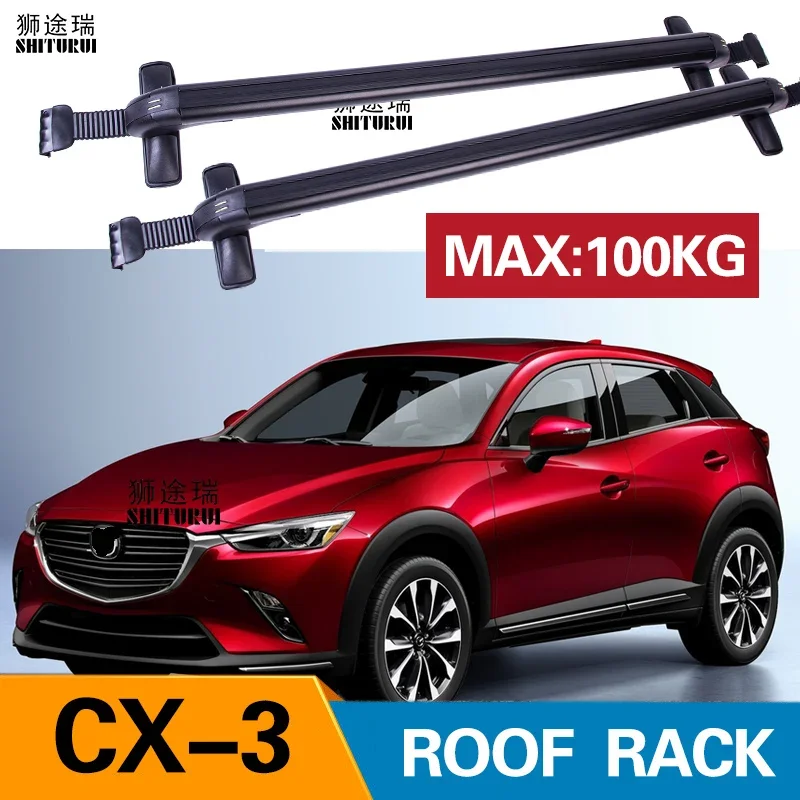 

FOR MAZDA CX-3, 5-dr SUV, 2015- Bars with Locking Aluminum Alloy with Luggage Box Bike Rack sport Roof Luggage Trunking