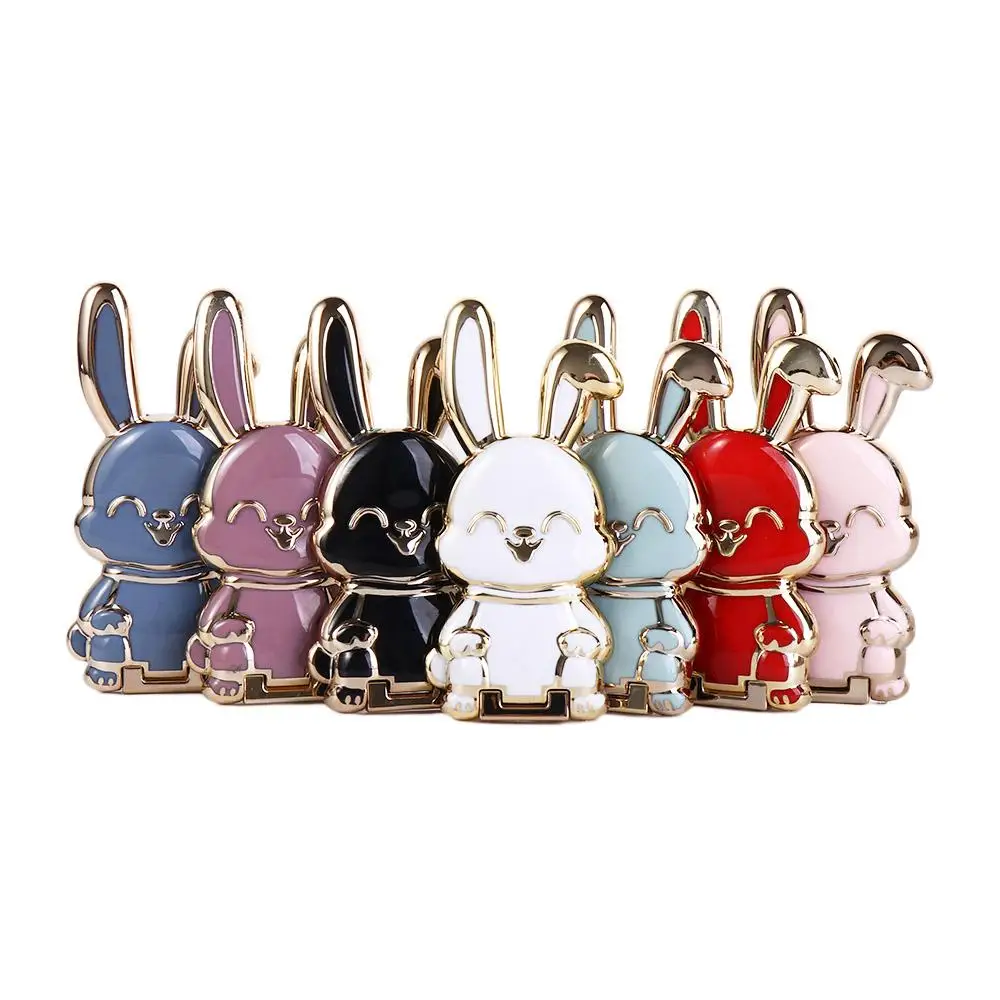 

Support Cellular Support Car Mount Stand 3D Folding Pull Rod Support Mobile Phone Holder Rabbit Ring Bracket Phone Stand