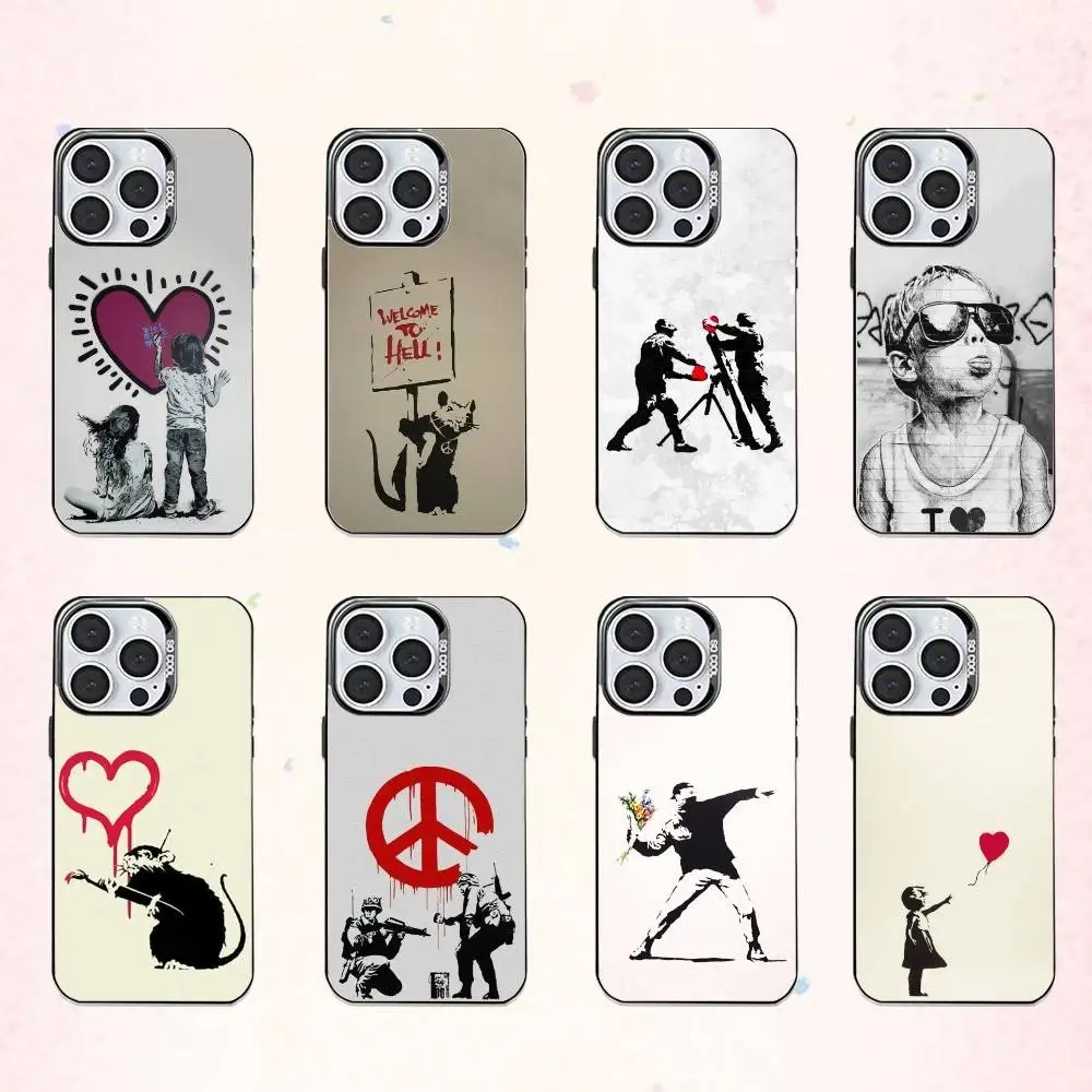 

African Art Phone Case For iPhone17,16,15,14,13,12,11 Plus,Pro Max Colored Silver Plated Inside Cover