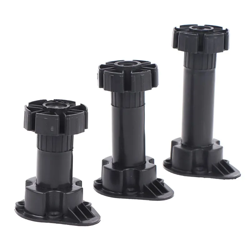 Pies de gabinete ajustables en altura, pies de gabinete de cocina, muebles, pies de sofá, patas de gabinete de plástico, pies de gabinete ajustables gruesos