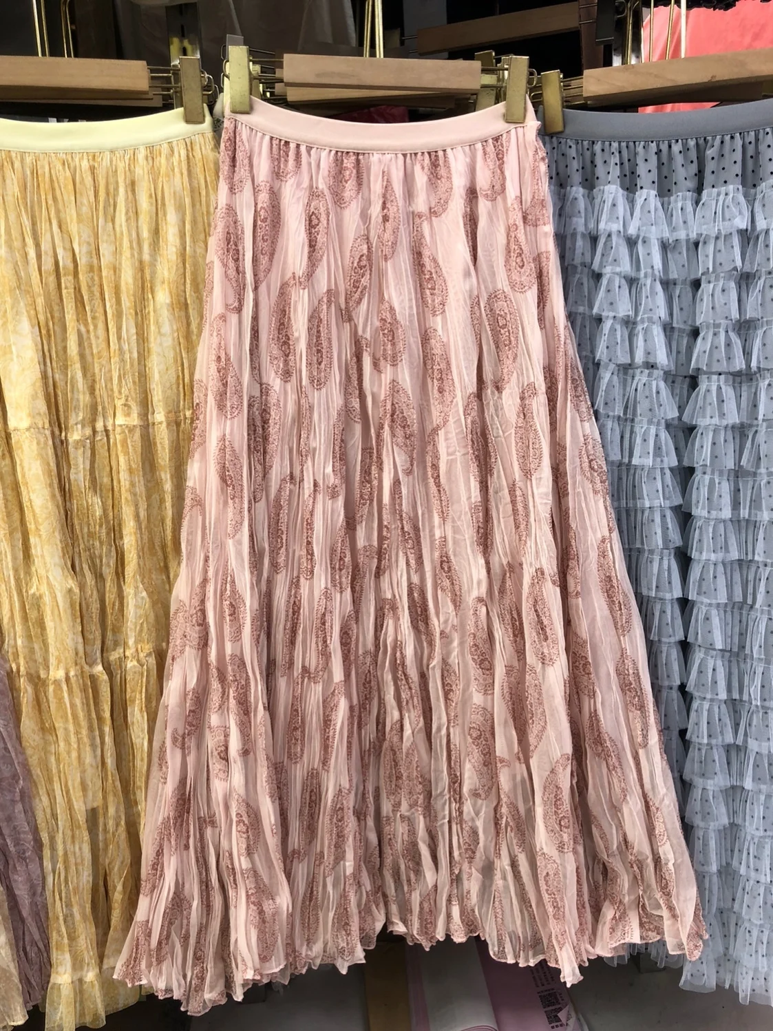 

Романтичная весенняя юбка 2026 в богемном стиле с богатой отделкой, с завышенной талией, А-силуэт, женская праздничная юбка из полиэфирного волокна