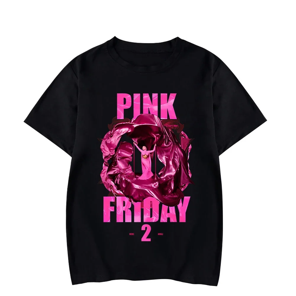 Tees Pink Friday 2 Album Merch T-shirts 2024 summer tops Women Man Fashion Casual Short Sleeve Nicki Minaj Alternative Cover