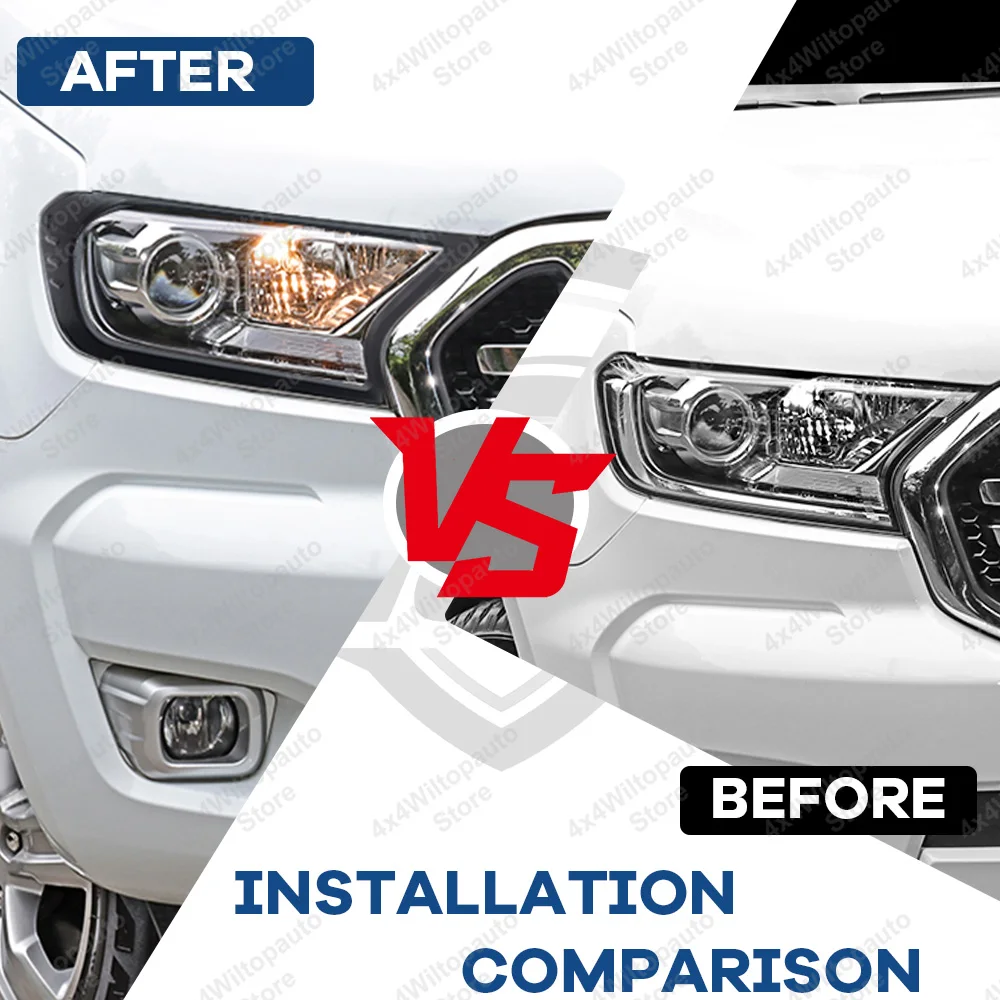 Headlights Rear Lights Cover For Ford Ranger T7 T8 2015-2022 Wildtrak XLT XLS Sport Headlight Tail Light Protector Trim Guard