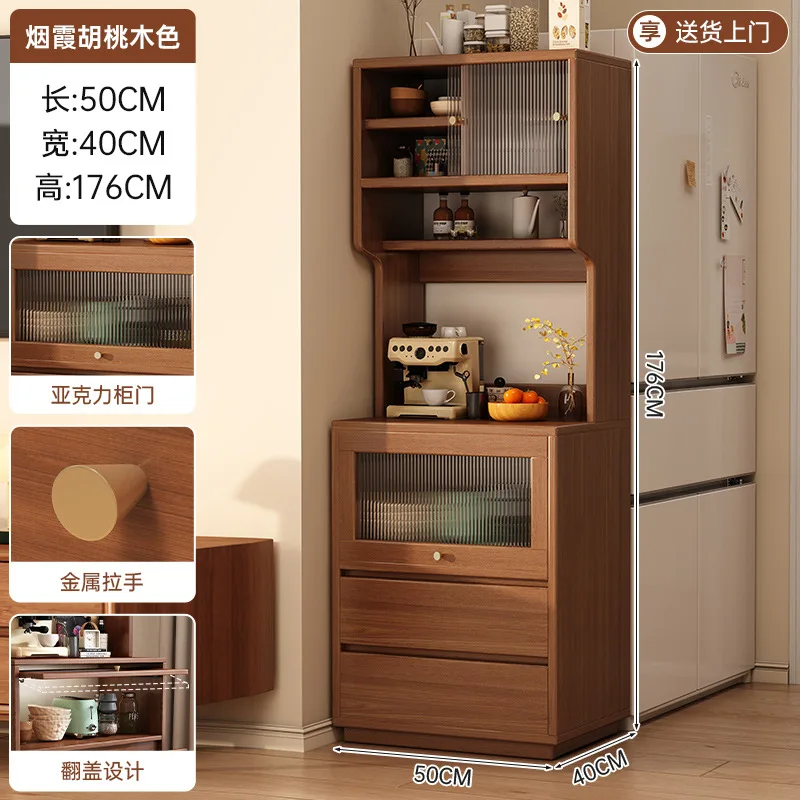 Sideboard: Wall-to-wall integrated storage cabinet, home kitchen kitchen cabinet, simple sideboard, cupboard, coffee cabinet