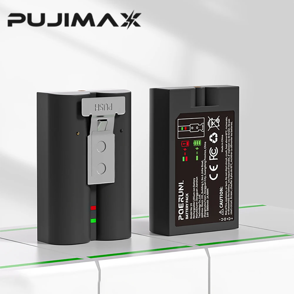 

PUJIMAX 6800mAh Rechargeable Li-ion Battery For Ring-Video V4 Compatible with Ring Video Doorbell Stick Up Cam Battery 3.65V