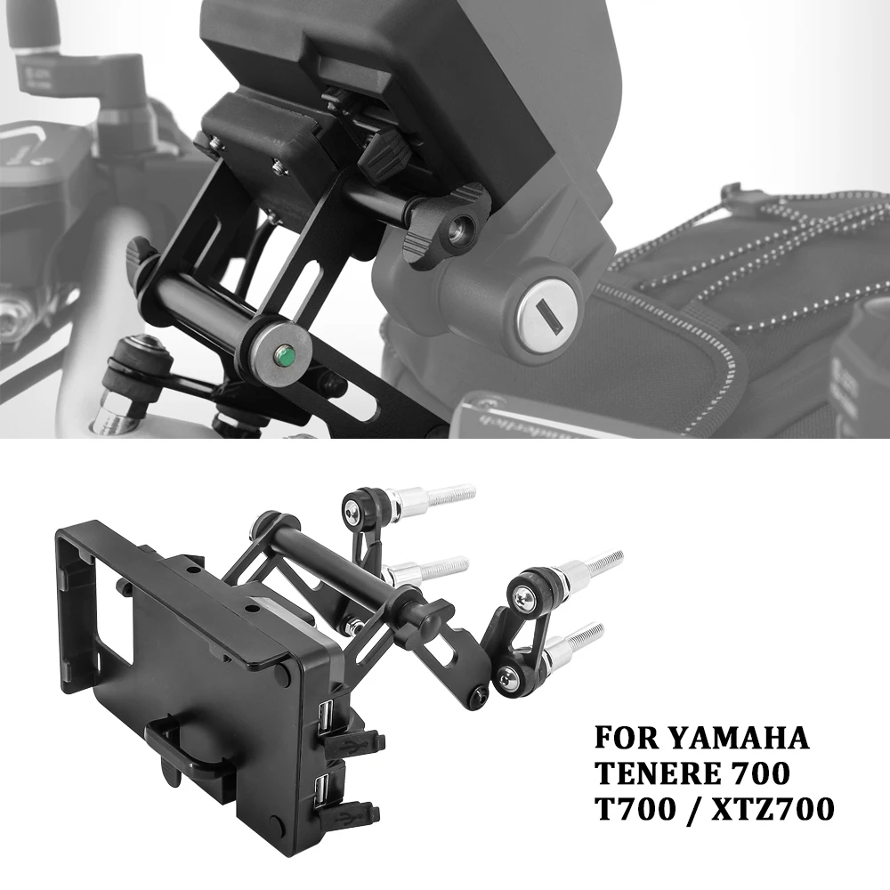 

For YAMAHA Tenere 700 T7 T700 XT 700 Z Motorcycle Adjustable Extend Stand Holder Phone Mobile Phone GPS Navigation Plate Bracket