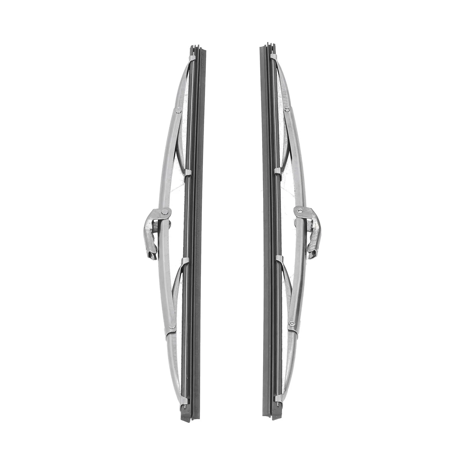 12 Zoll/30,48 cm Frontscheibenwischerblätter, Edelstahl, poliertes Silber, universell für Auto-Frontwischerblätter, Wischerblatt-Set
