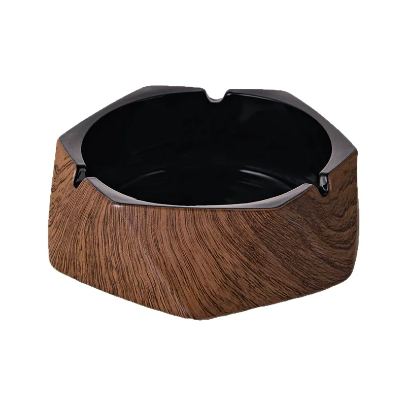 

New Simple and Luxurious Ashtray, Hotel Office, Living Room, Household, High Aesthetic Wood Grain, Marble Pattern, Glass Ashtray