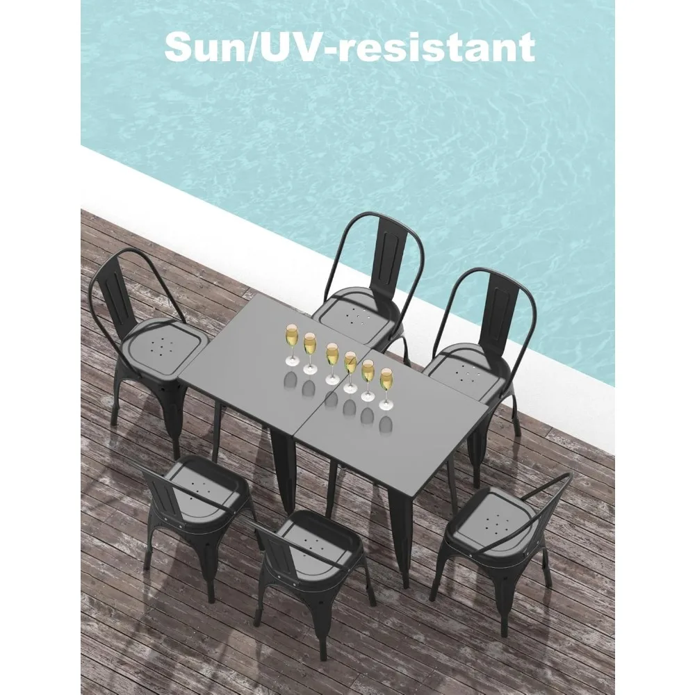 Metal Dining Chair Farmhouse Tolix Style | Kitchen, Dining Room, Café, Bistro, Patio Use, 18 Inch Stackable Design