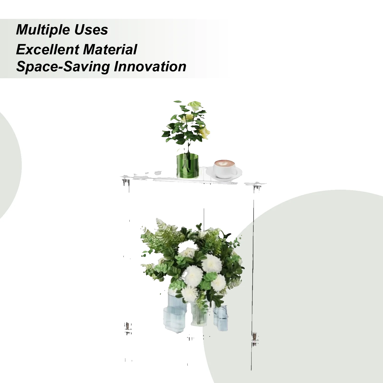 Acrylic Side Table Transparent Bedside Table 2-Tier Modern Triangle Small Spaces Storage Desk Decorative Acrylic Nightstand