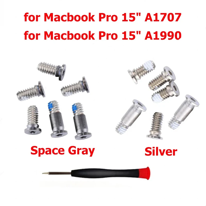 New Silver Space Gray Bottom Case Screw Screws For Macbook Pro 15