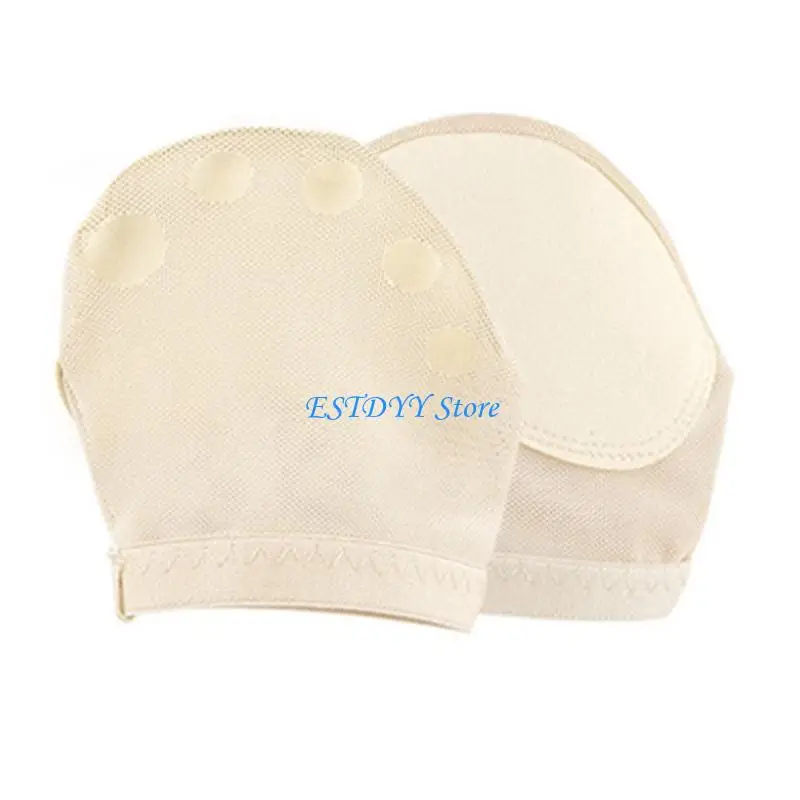 G6DE Fabric Foot Cushions Five Toe Forefoot Pad 1 Pair Toe Separator Foot Care Half Insoles Polyester Texture for Woman