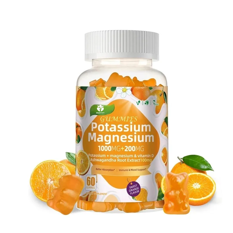 

Potassium magnesium gummies, B6,D3, Potassium citrate is suitable for leg spasms, muscles, and electrolytes