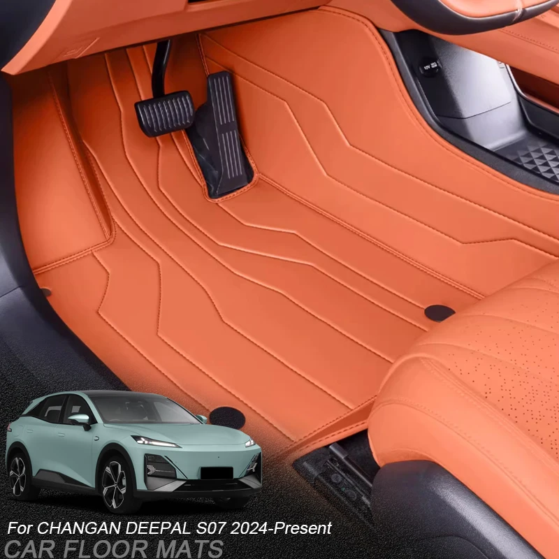 

Кожаный автомобильный защитный коврик для ног Nappa на заказ для CHANGAN DEEPAL S07 2024-настоящее время, авто, роскошный водонепроницаемый коврик для пола, аксессуар