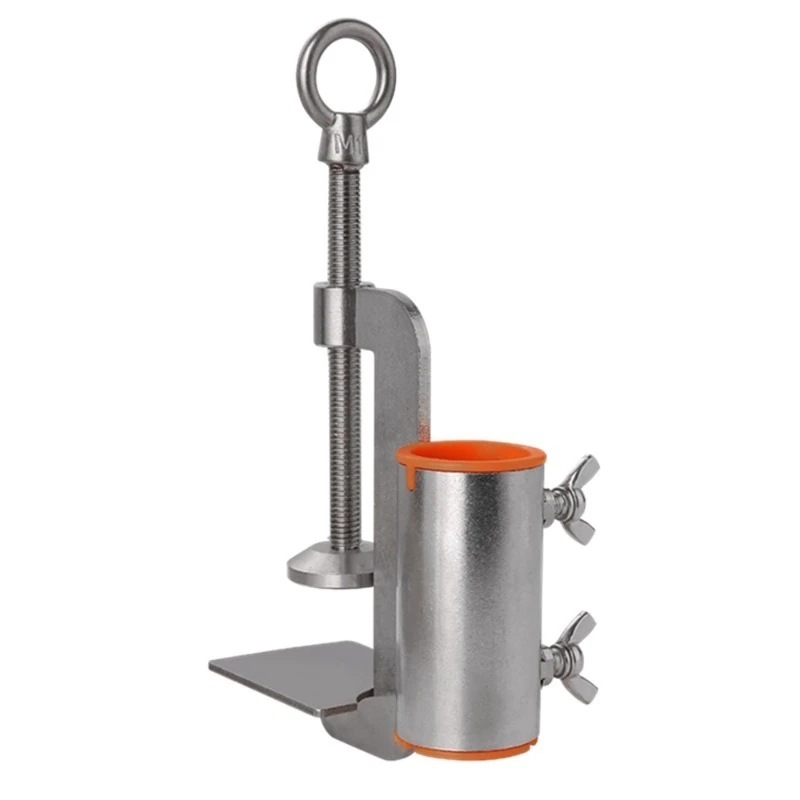 Universal Clip-on Thickened Stainless Steel Umbrella Stand Outdoor Parasol Holder Fastener Windproof Umbrella Stand Card Holder