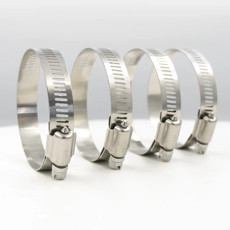 Hose Clamp 304/316/201 Stainless Steel Worm Gear Assortment Kit 6-32mm 50-800mm Heavy Duty Leak-Proof Clips 8mm / 10mm / 12mm