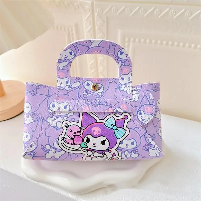 Sanrio Hello Kitty torebka Cute Cartoon Kuromi Cinnamoroll dziewczyna i dziecko odporna na zużycie wodoodporna przenośna portmonetka prezent świąteczny