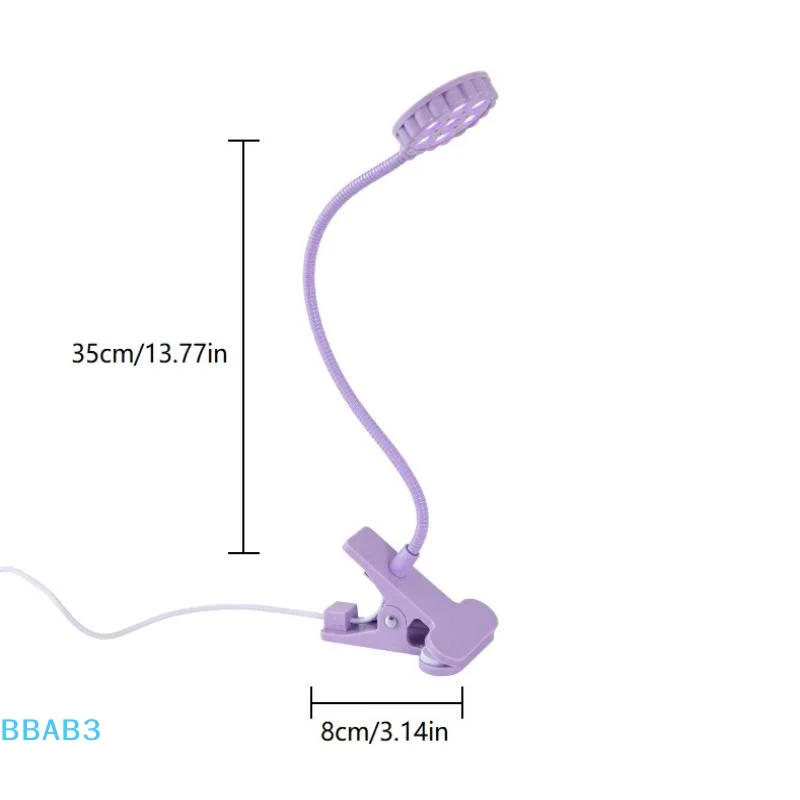 【B】UV-lichte nageldroger 6W 360 °   LED Clip Nagellamp Flexibel Bureau UV Licht Voor Gel Polish Voor Salon Thuis Dagelijks Gebruik