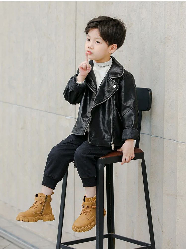 Botas de piel auténtica para niños, zapatos deportivos de moda, informales, talla 26-41, Otoño e Invierno