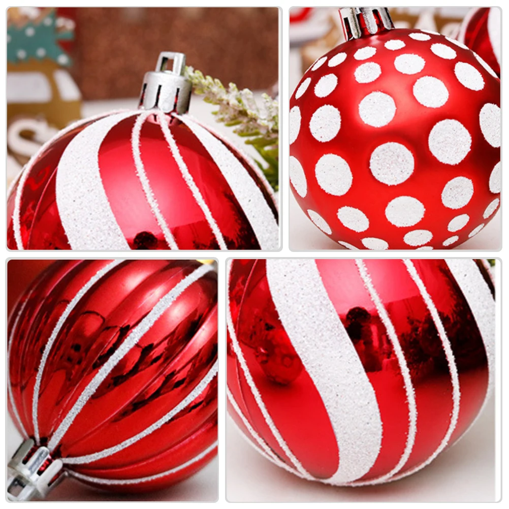 

Christmas Ball Decoration Red Bauble Ornaments Hanging Tree Home Garden Party Christmas Ornament Decorative Accessories Festive
