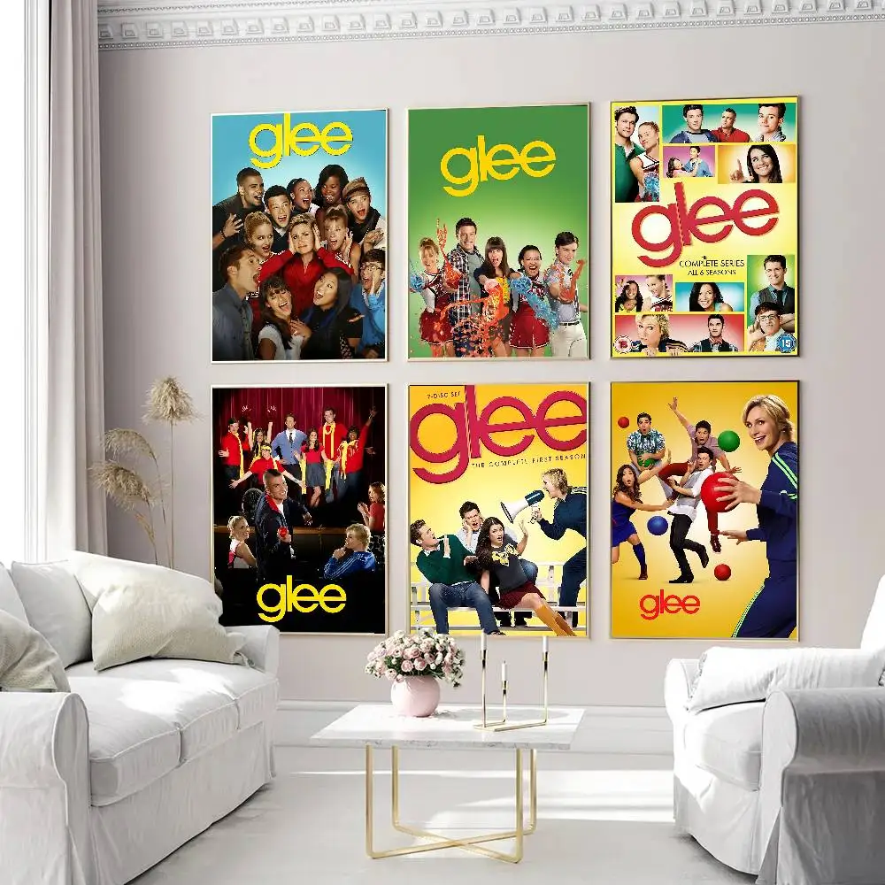 Pósteres de Anime de TV G-Glee Musical clásico, decoración adhesiva, pintura, arte de pared, decoración de pared de papel Kraft blanco