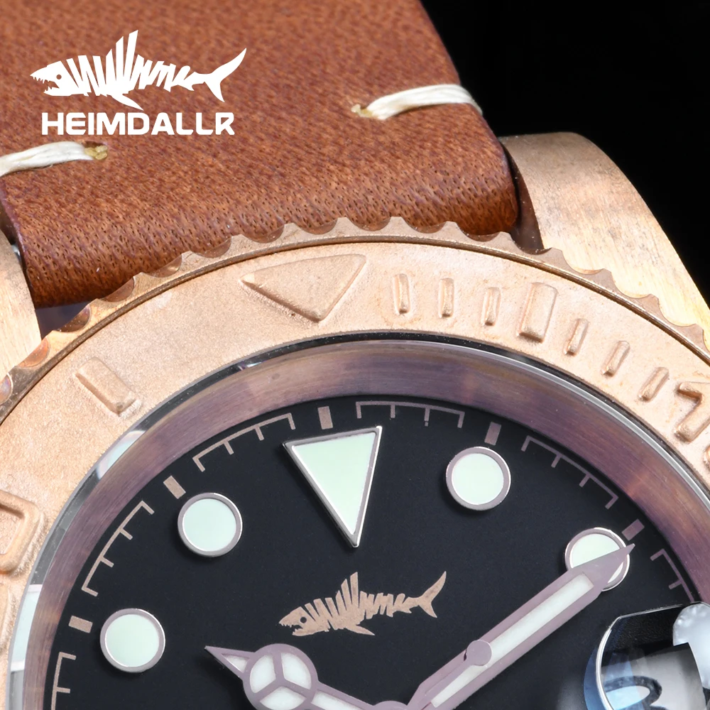 HEIMDALLR watch High quality Tin Bronze WATCH Ghost watch diving watch C3 super lume waterproof watch Sapphire crystal