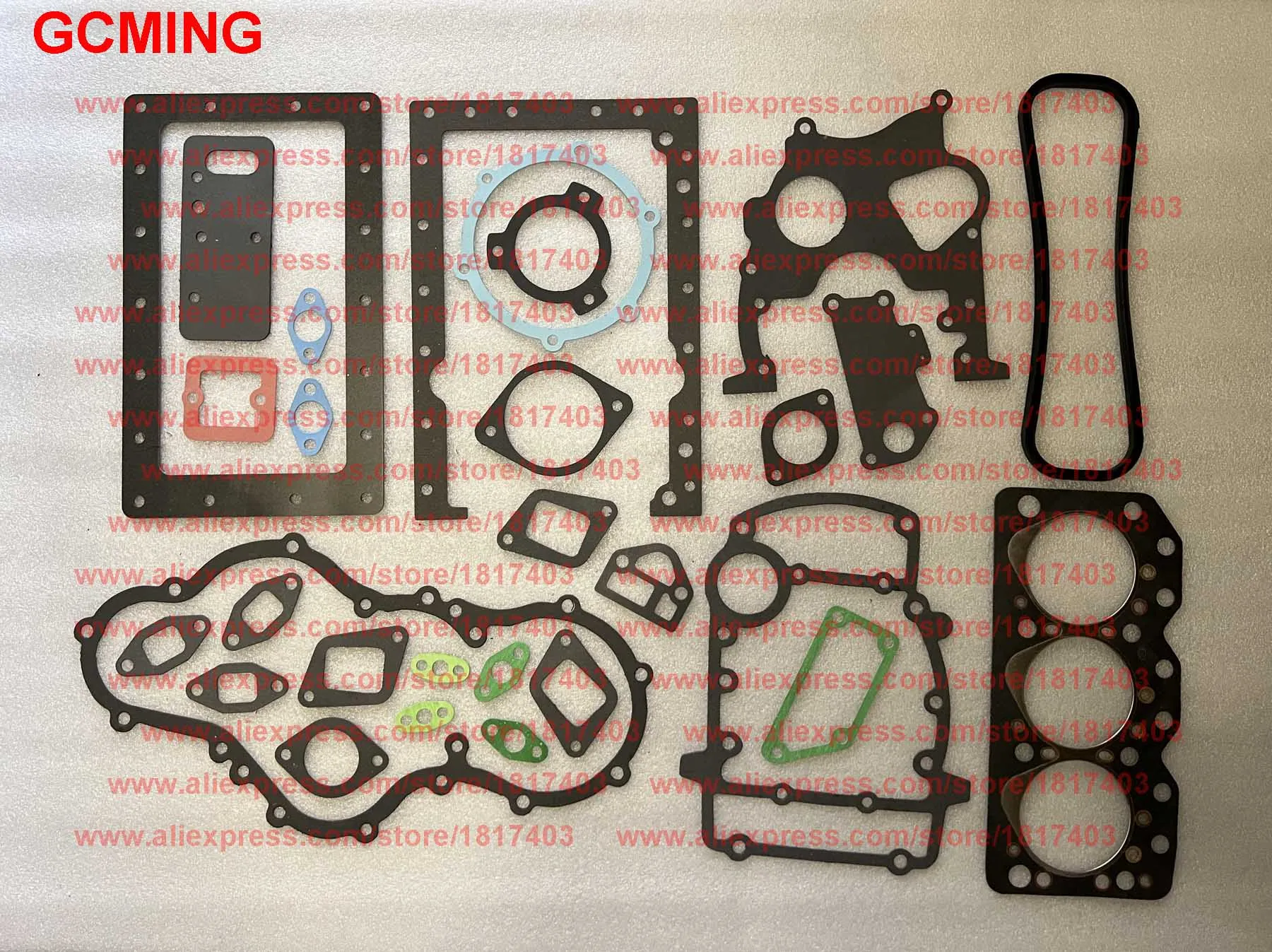 Laidong KM385QB-01002 Cylinder head gasket + KM385T & KM385BT Engine gasket kit, Laidong KAMA parts, KM385T / KM385BT / KM385B