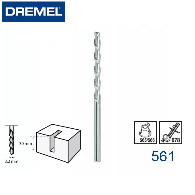 Dremel 561 Multi-Purpose Spiral Cutting Head Cork Plastic Fiberglass Thin Aluminum Dremel Electric Sander Accessories