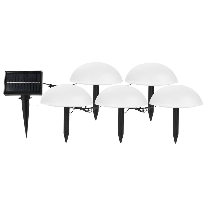 

Solar One for Five Solar LED Hemisphere Lights Outdoor Garden Park Villa Landscape Decoration Weatherproof Ground Stake Lights