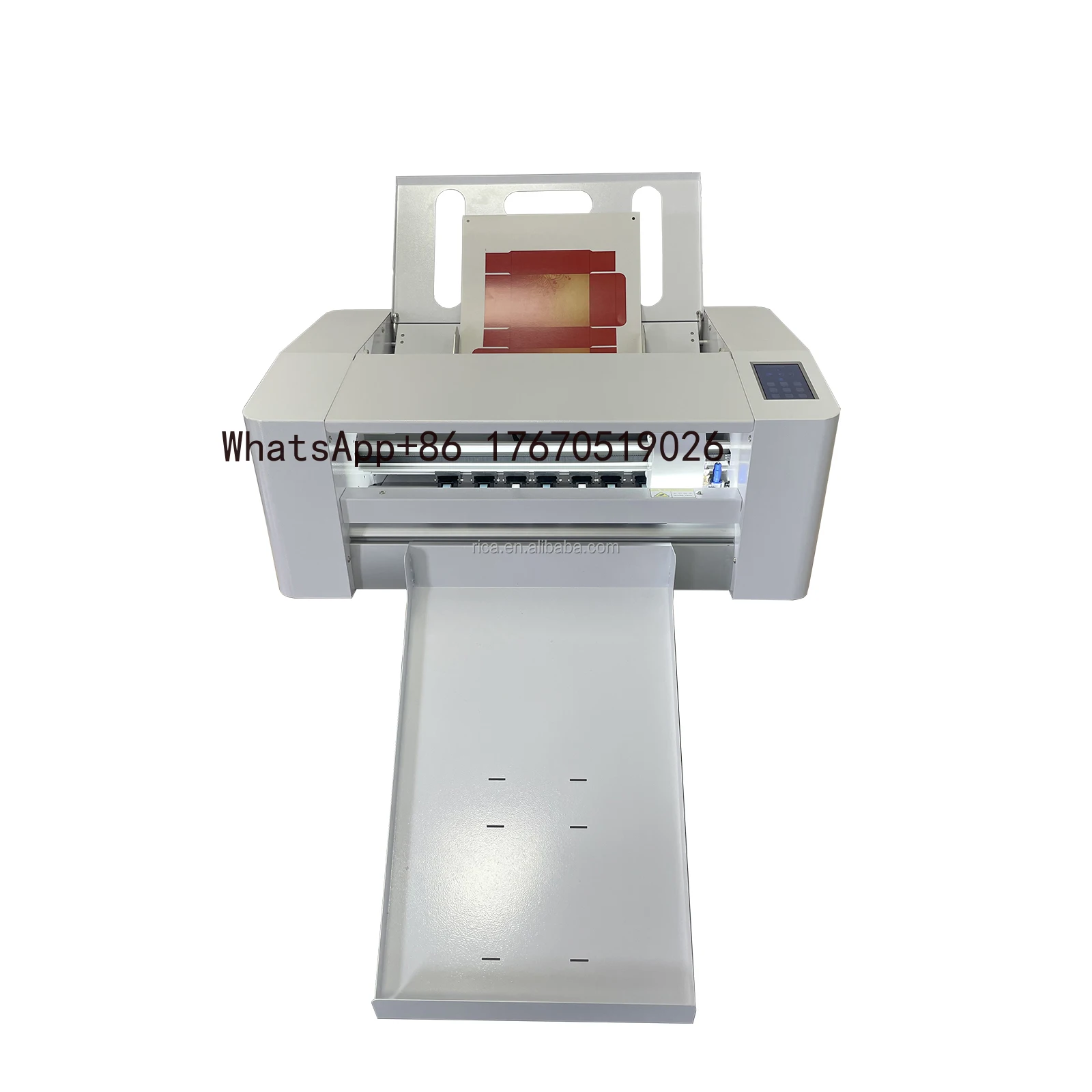 High Speed Servo Motor Digital A3+ Auto Feeding Double Heads Label Die Cutter Creasing and Die Cutting Machine LC-350D