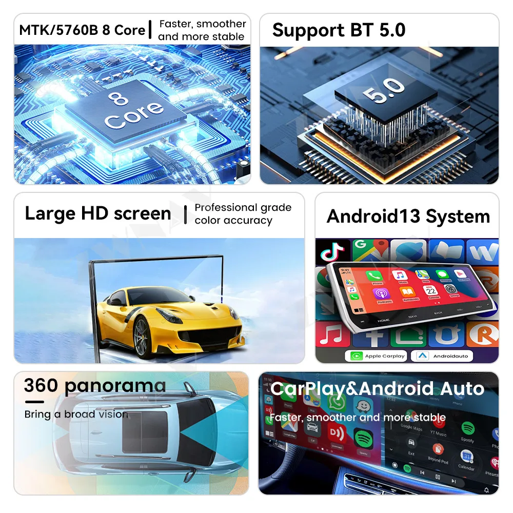 12.8 Inch Multimedia Display Touch Screen For Lexus RX330 2004-2008 Android 14 Car GPS Navigation Carplay Car Multimedia Player