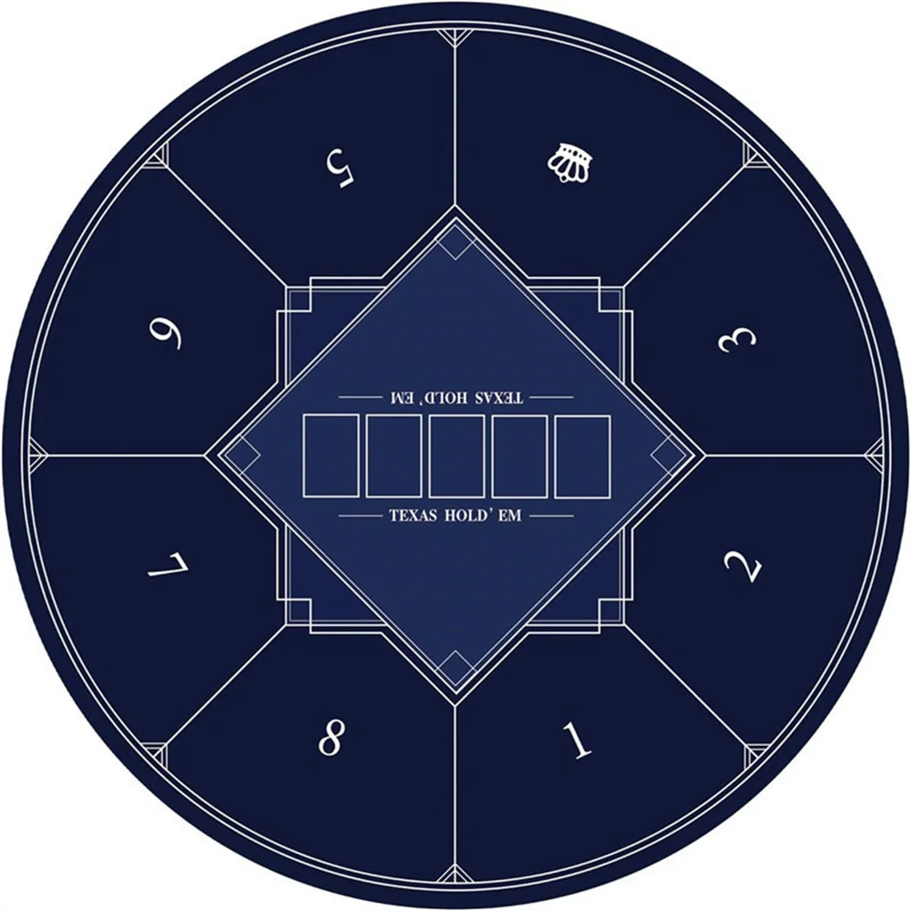 

Poker Game Mat Round Texas Hold'em Poker Baccarat Game Table Mat Available Silent Non-slip Tablecloth For Casino Entertainment