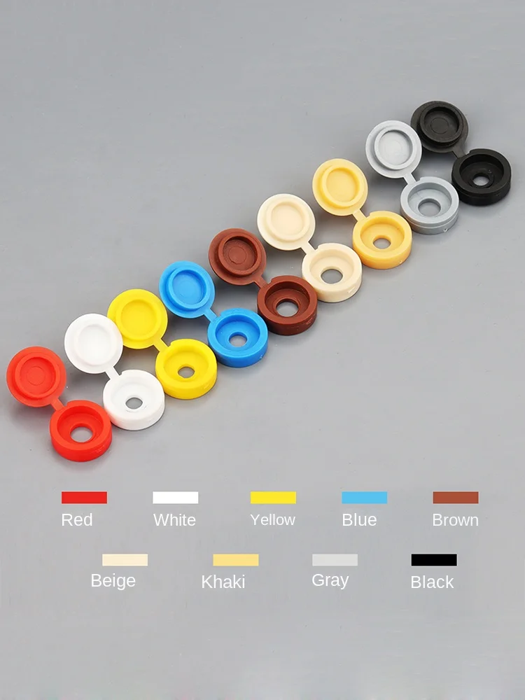 50pcs Self Tapping Screw Protection Cover PE New Material Plastic Integrated Screw Cap Thickened Screw Decorative Top M4M5