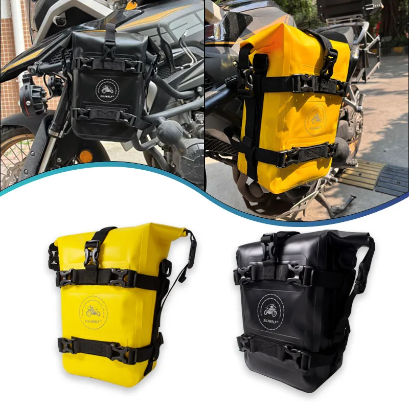 

For BMW Honda Motorcycle Universal Bumper Bag Waterproof Tail Bag Multifunctional Backpack Guard Bar Side Bag Quick Release