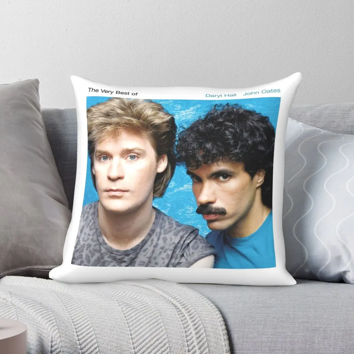 Daryl Hall John Oates Artwork Square Pillowcase Polyester Linen Velvet Creative Zip Decor Bed Cushion Cover