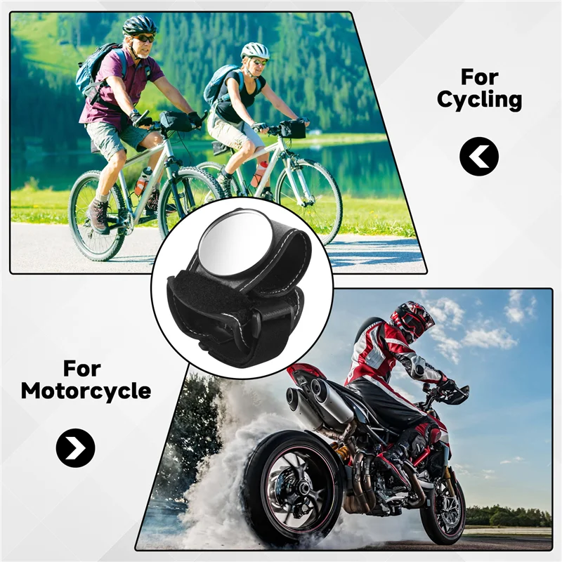 

A89E-Bicycle Mirrors Bicycle Wrist Mirror Rearview Wristband Motorbike Handlebar Reflector Wristband Mirror Riding Equipment