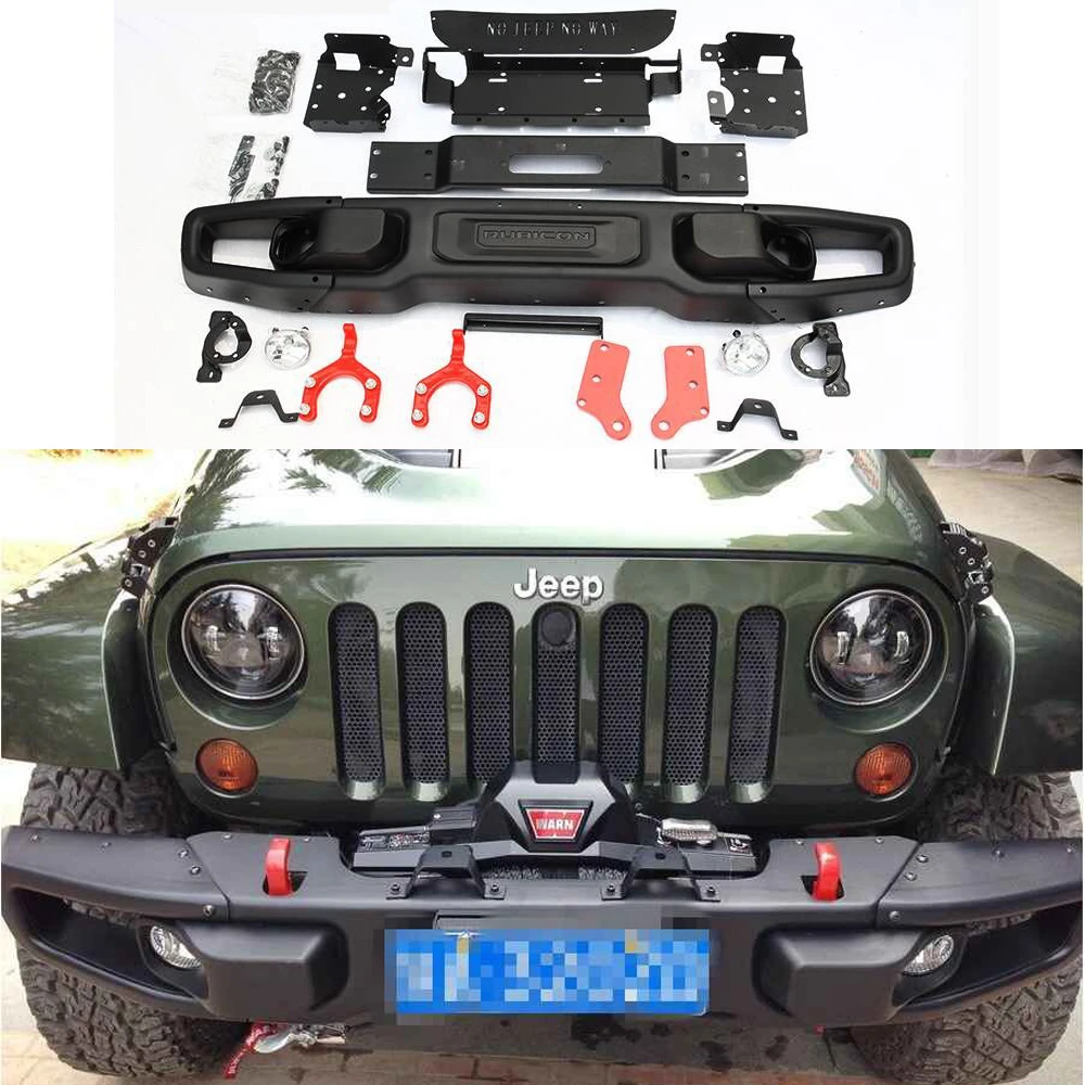 Lantsun J087 10th Anniversary Front Bumper For Jeep for Wrangler JK steel bumper bull bar