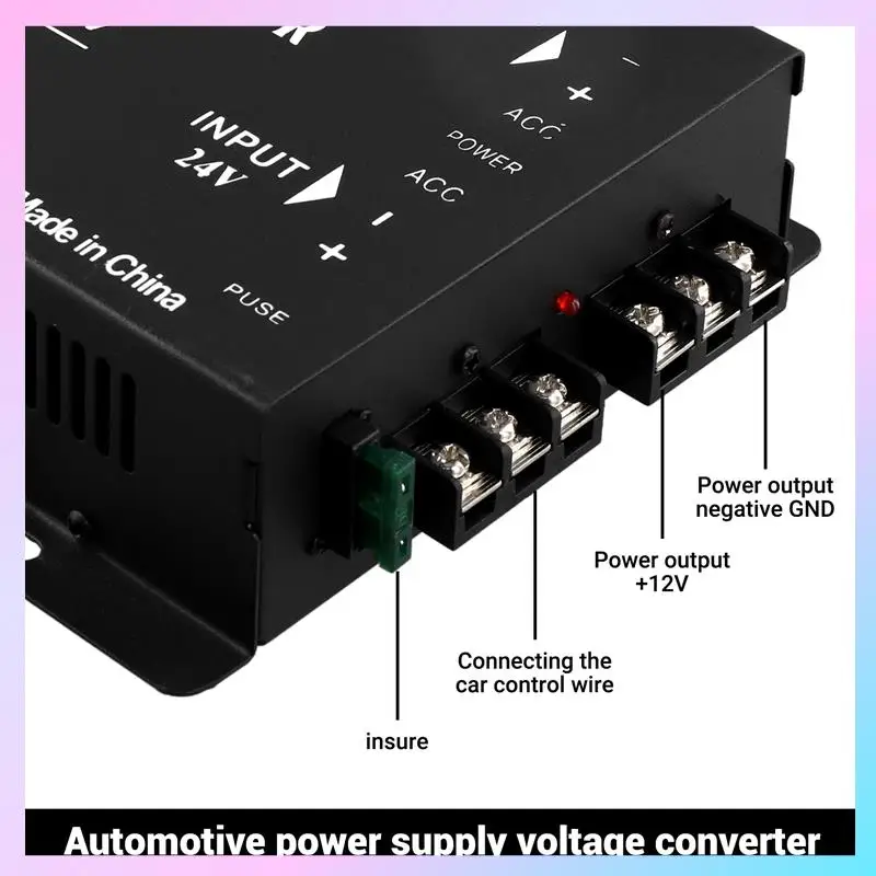 

T23C DC 24V To 12V DC Step-Down Voltage Converter 100A 1200W DC Buck Module Adapter 20-30V To 12V DC Regulator Reducer