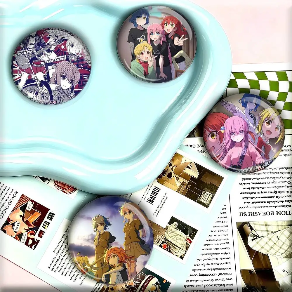 Anime K-Kessoku Band  25 32 44 58 75mm Badges Personalized Round Brooches Pins Accessory Gift
